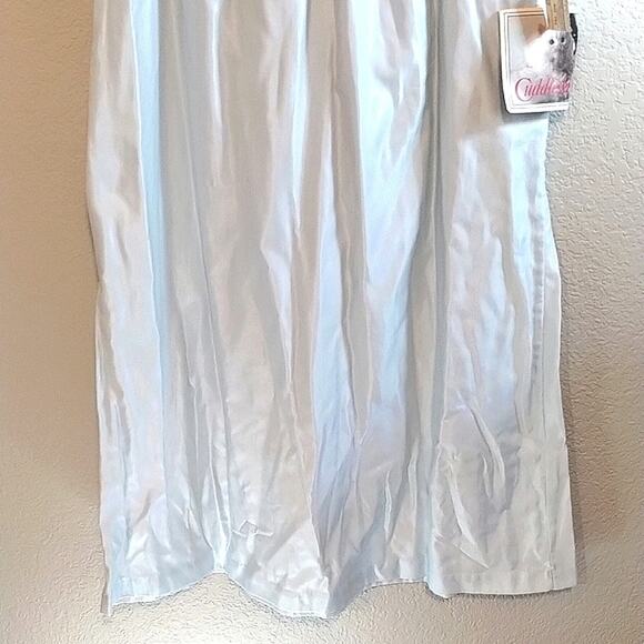 Vintage NEW Barbizon Cuddleskin Darlene Baby Blue Satin Lace Ruffled Night-Gown - Picture 2 of 13